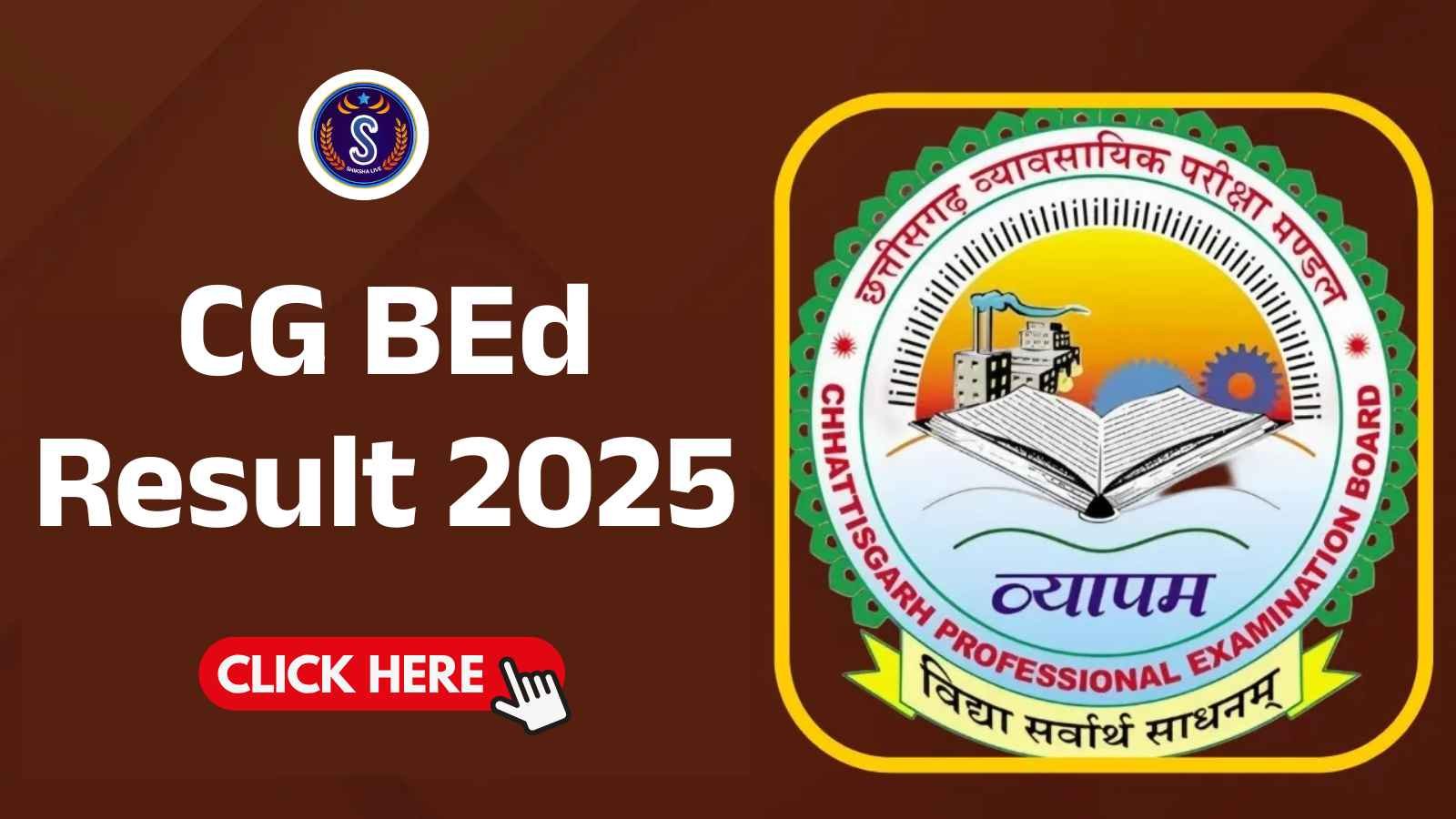 CG Vyapam Pre BEd Result 2025