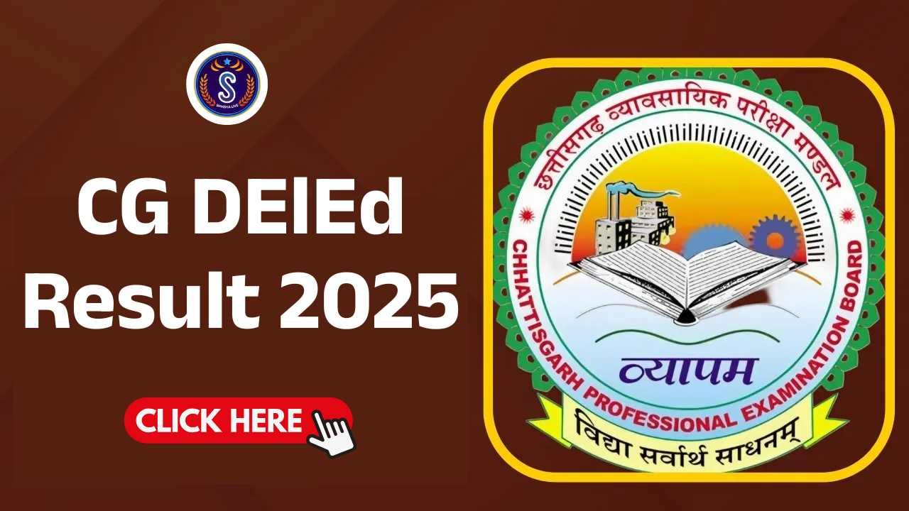 CG Vyapam Pre DElEd Result 2025
