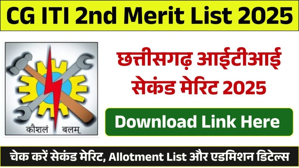 CG ITI 2nd Merit List 2025