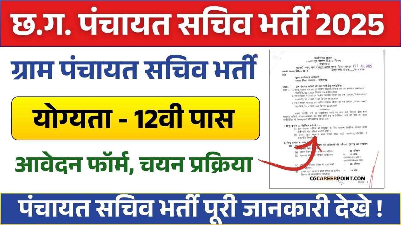 CG Gram Panchayat Sachiv Bharti 2025