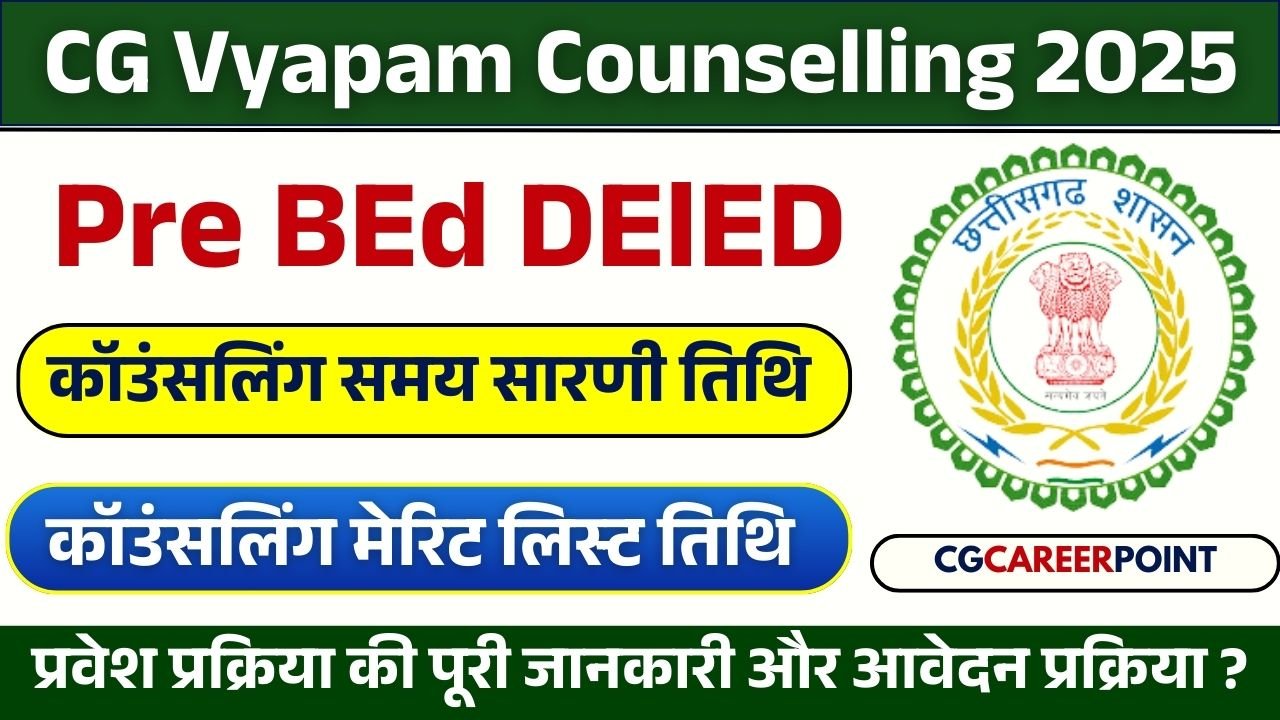 CG Pre BEd DElED Counselling 2025